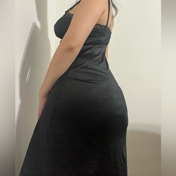 Vintage 70s/80s Witchy CottageCore Lace Adorned Mini Fairy Goth Slip Dress - Picture 4 of 8